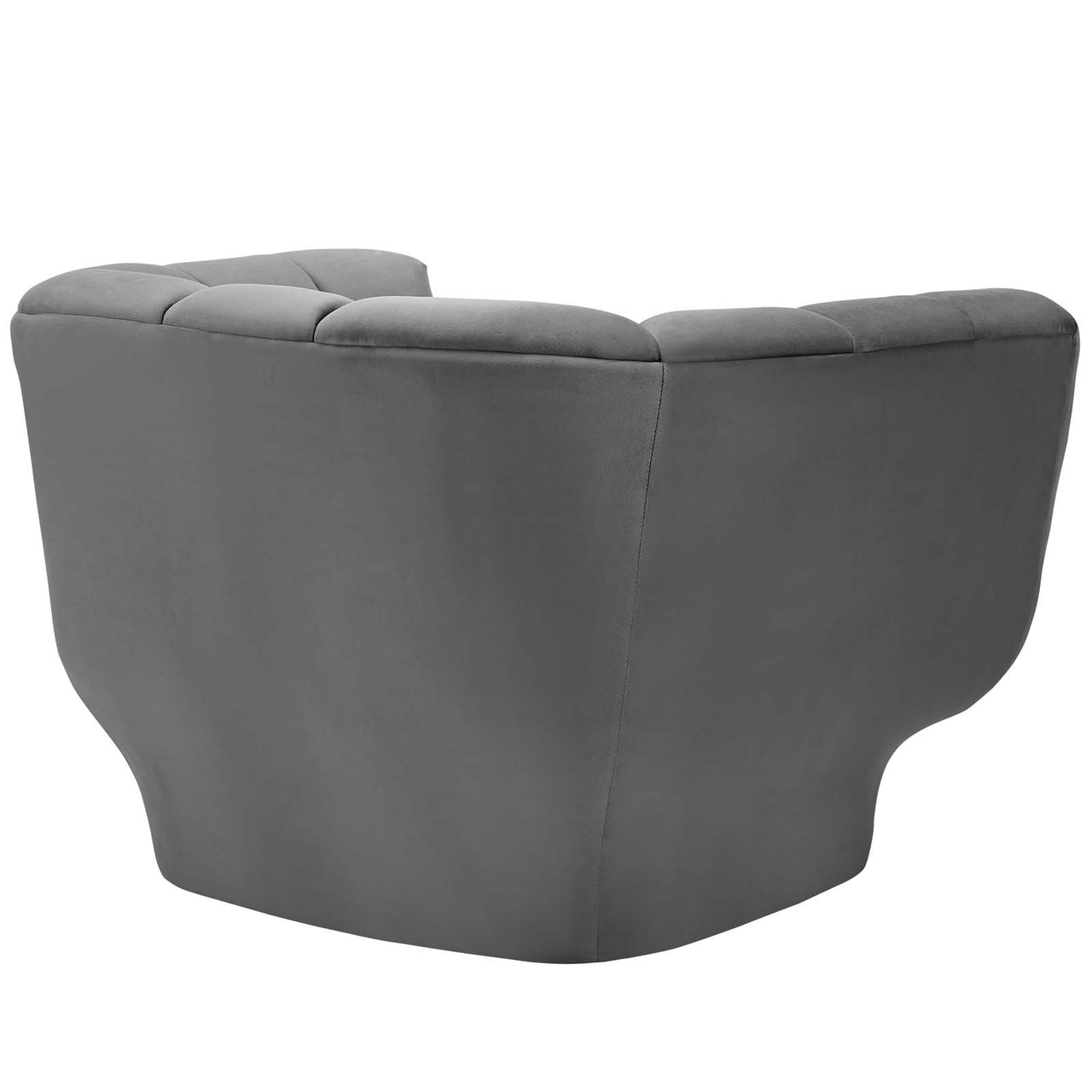 Imprint Velvet Armchair, Gray