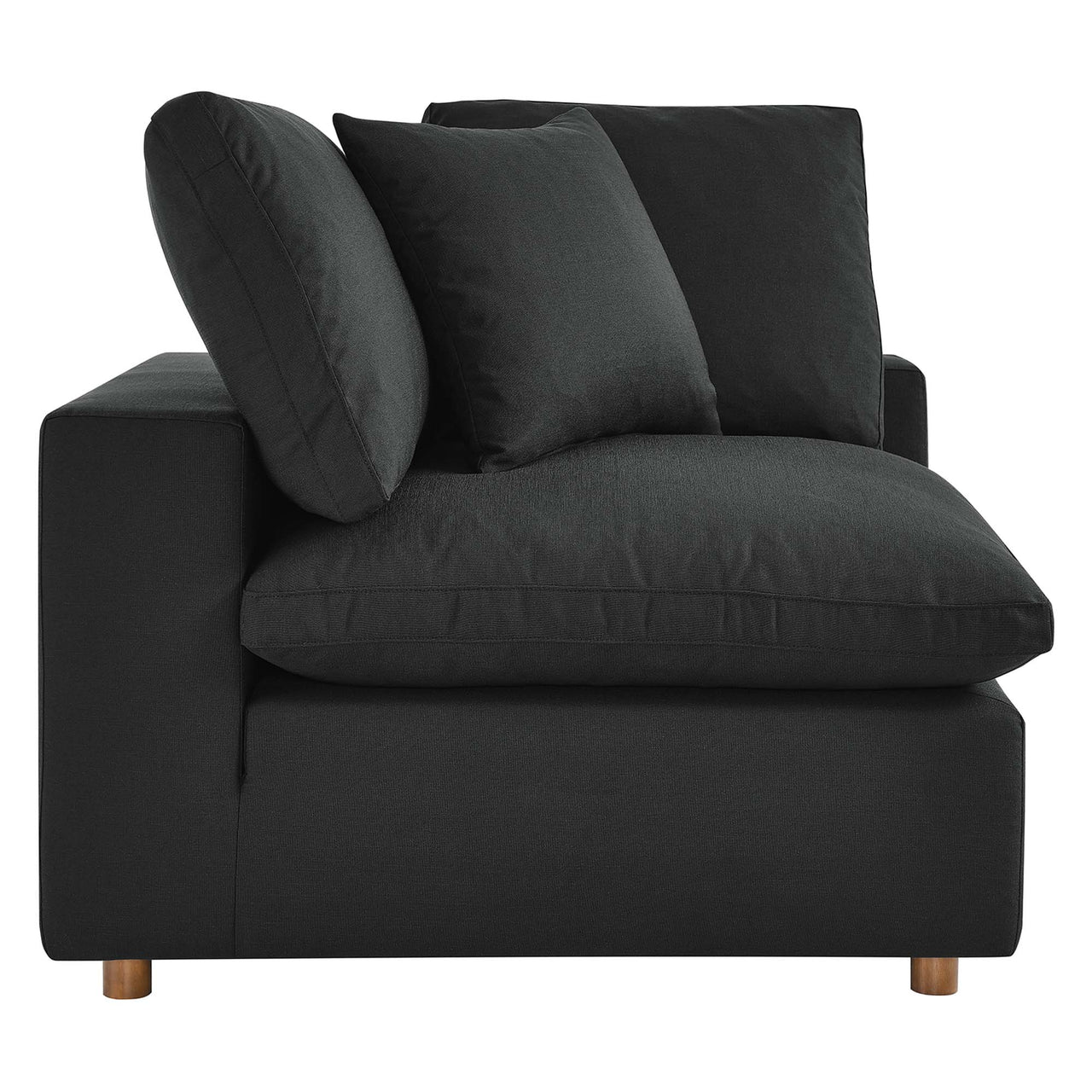 Angelic 2-Piece Cloudblend Loveseat Sectional, Black