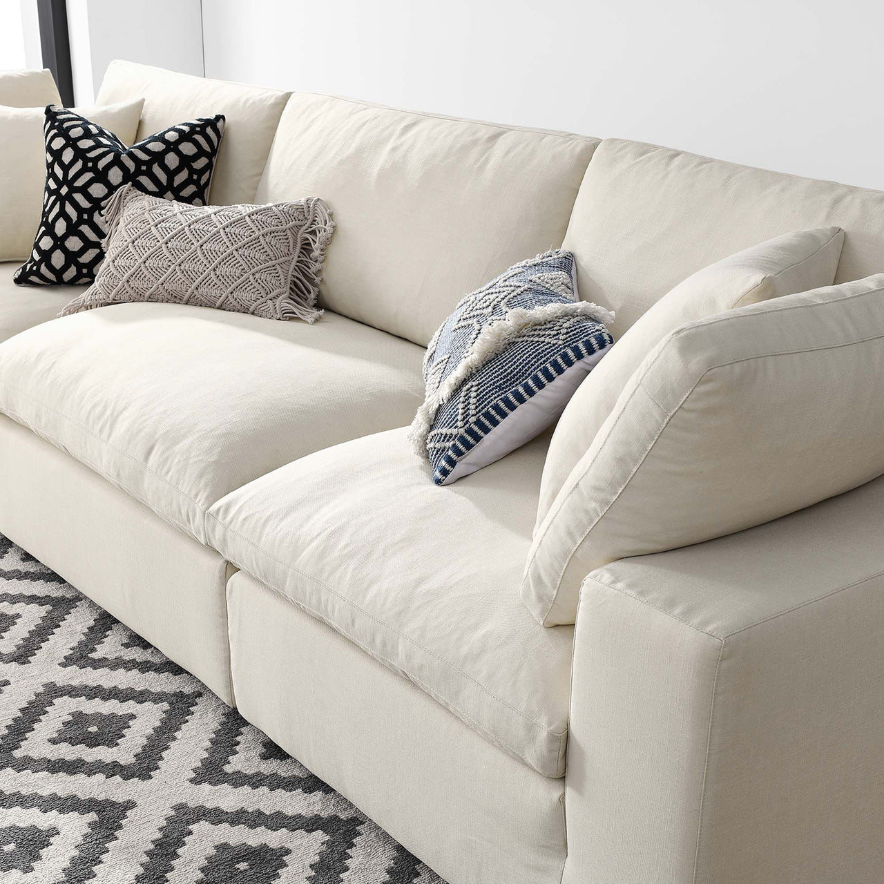 Angelic 3-Piece Cloudblend Sofa Sectional, Light Beige