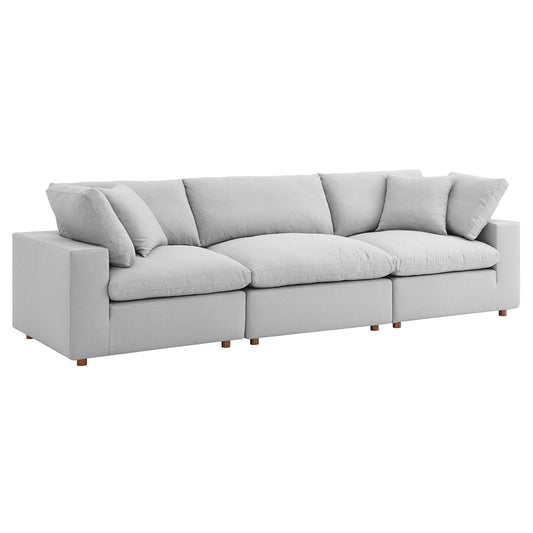 Angelic 3-Piece Cloudblend Sofa Sectional, Light Gray