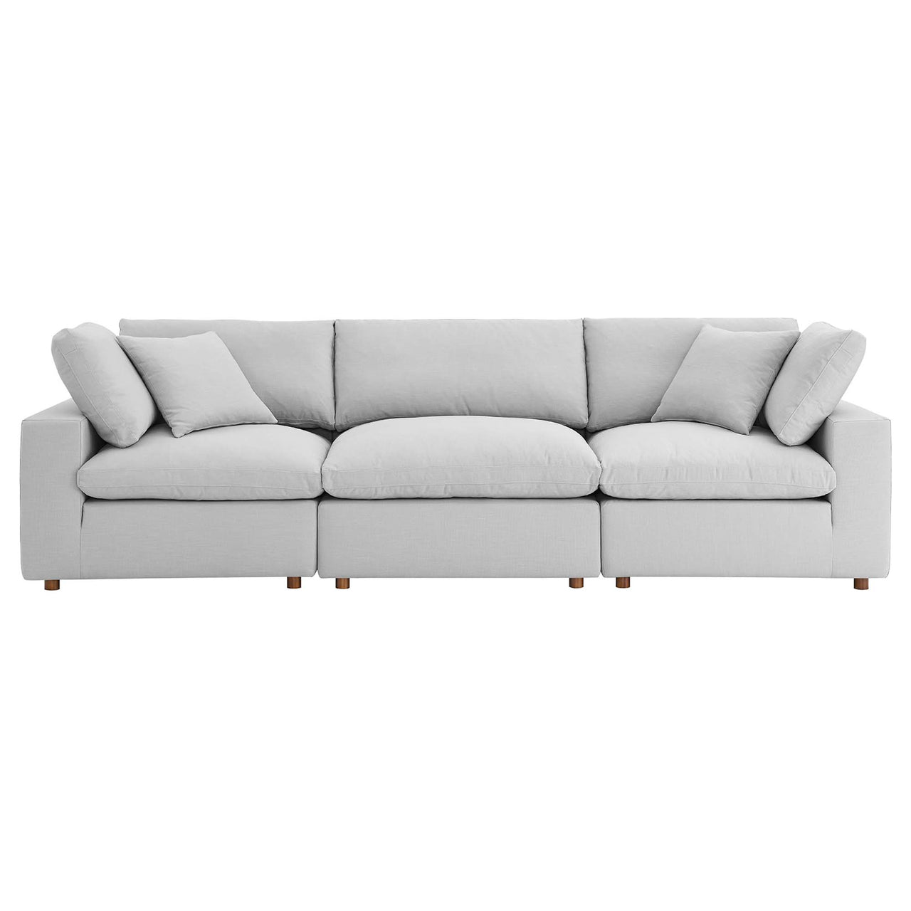 Angelic 3-Piece Cloudblend Sofa Sectional, Light Gray