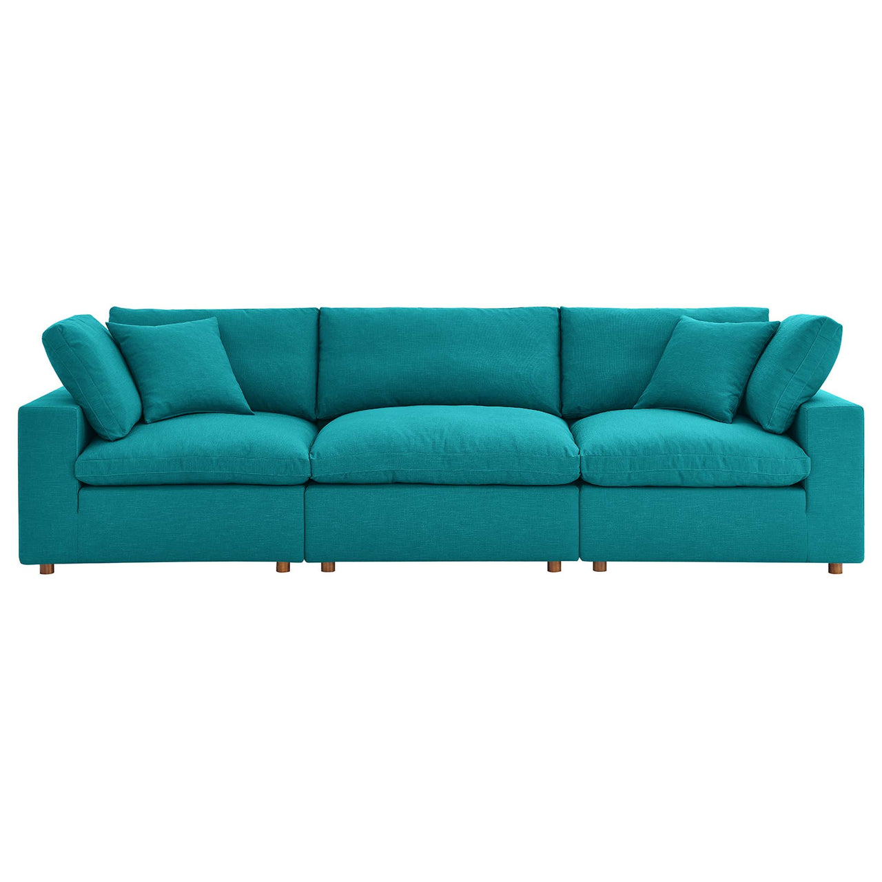 Angelic 3-Piece Cloudblend Sofa Sectional, Teal