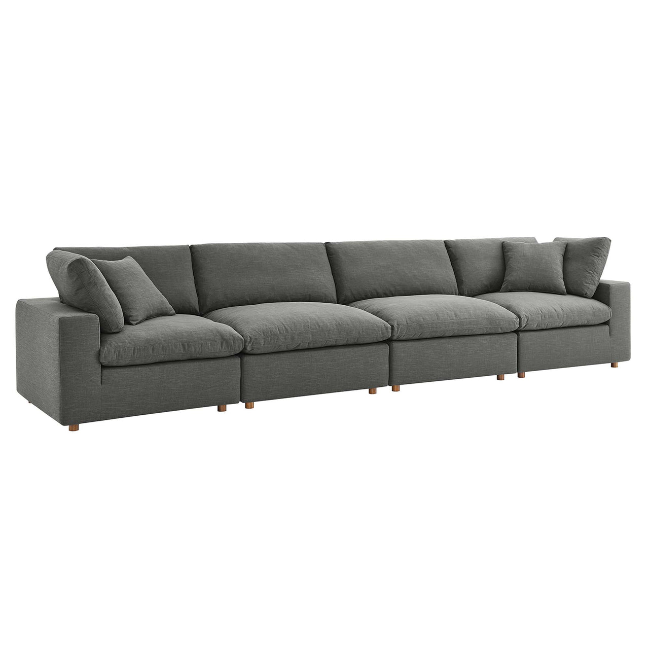 Angelic 4-Piece Cloudblend Sofa Sectional, Gray