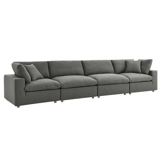 Angelic 4-Piece Cloudblend Sofa Sectional, Gray