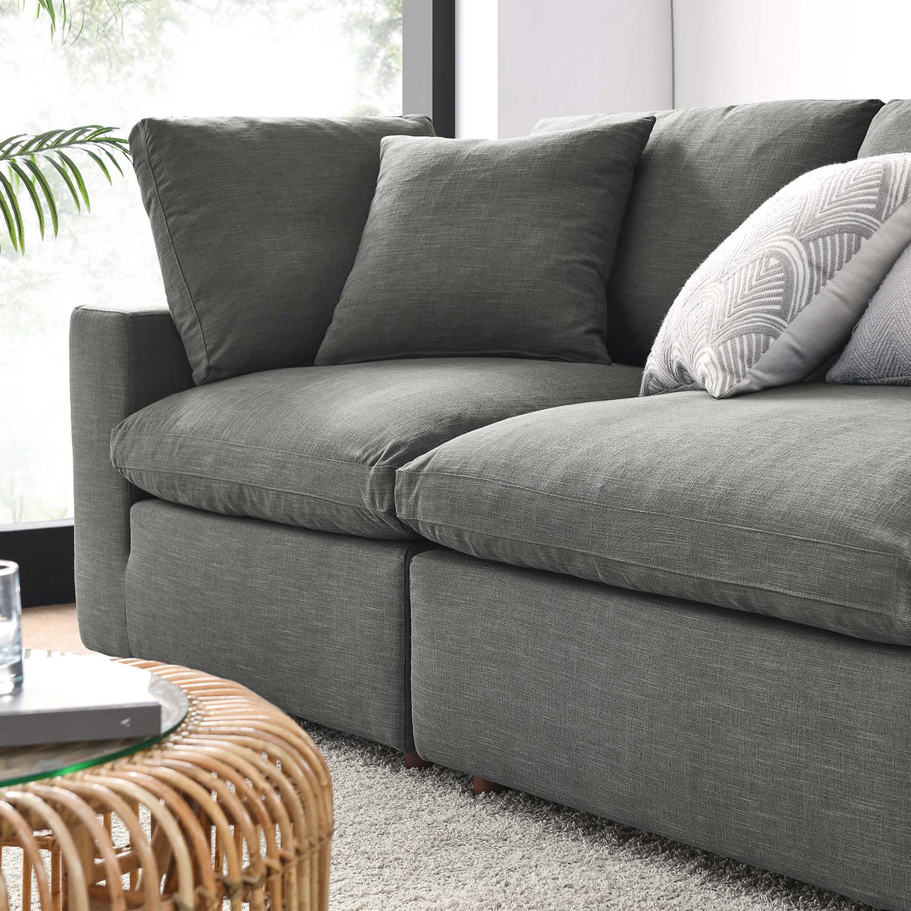 Angelic 4-Piece Cloudblend Sofa Sectional, Gray