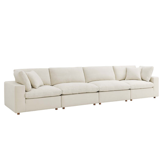 Angelic 4-Piece Cloudblend Sofa Sectional, Light Beige