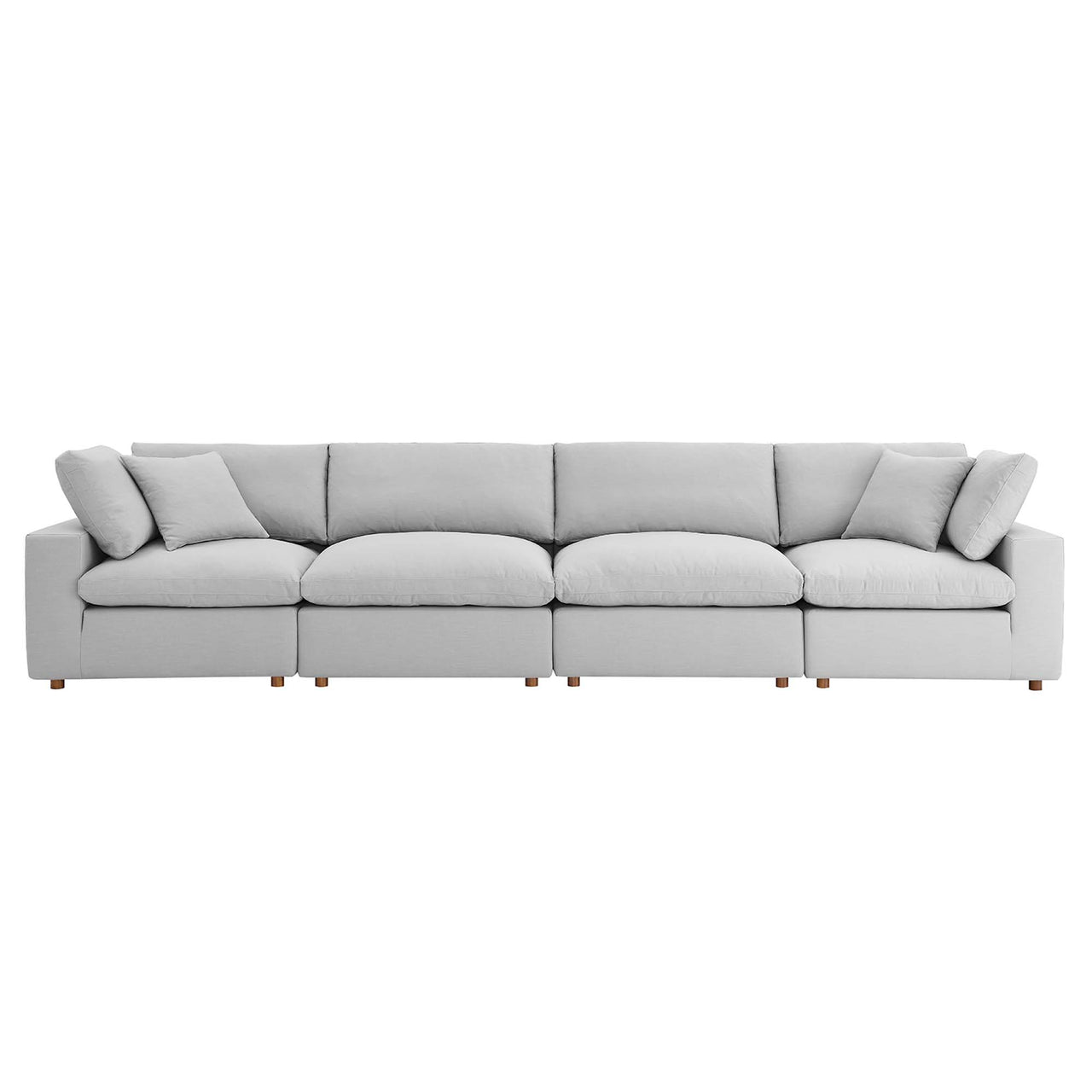 Angelic 4-Piece Cloudblend Sofa Sectional, Light Gray