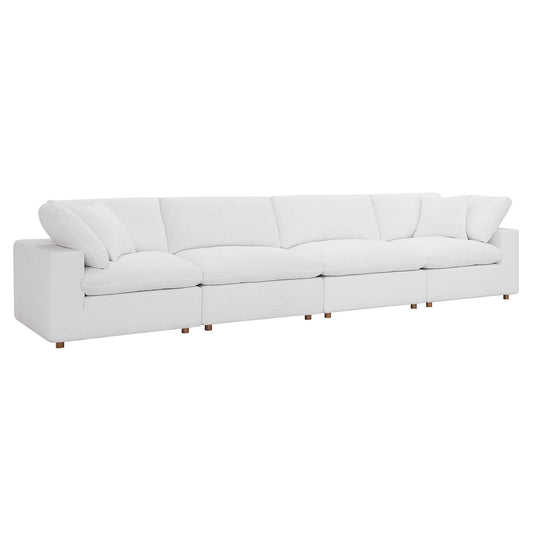 Angelic 4-Piece Cloudblend Sofa Sectional, Pure White