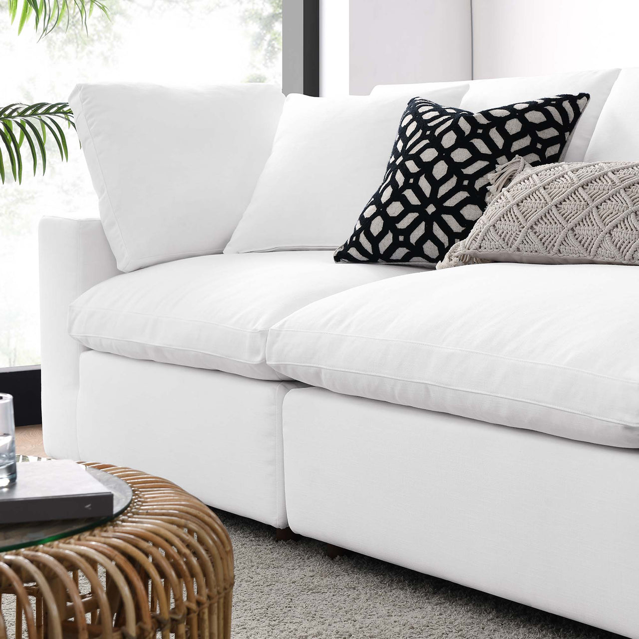 Angelic 4-Piece Cloudblend Sofa Sectional, Pure White