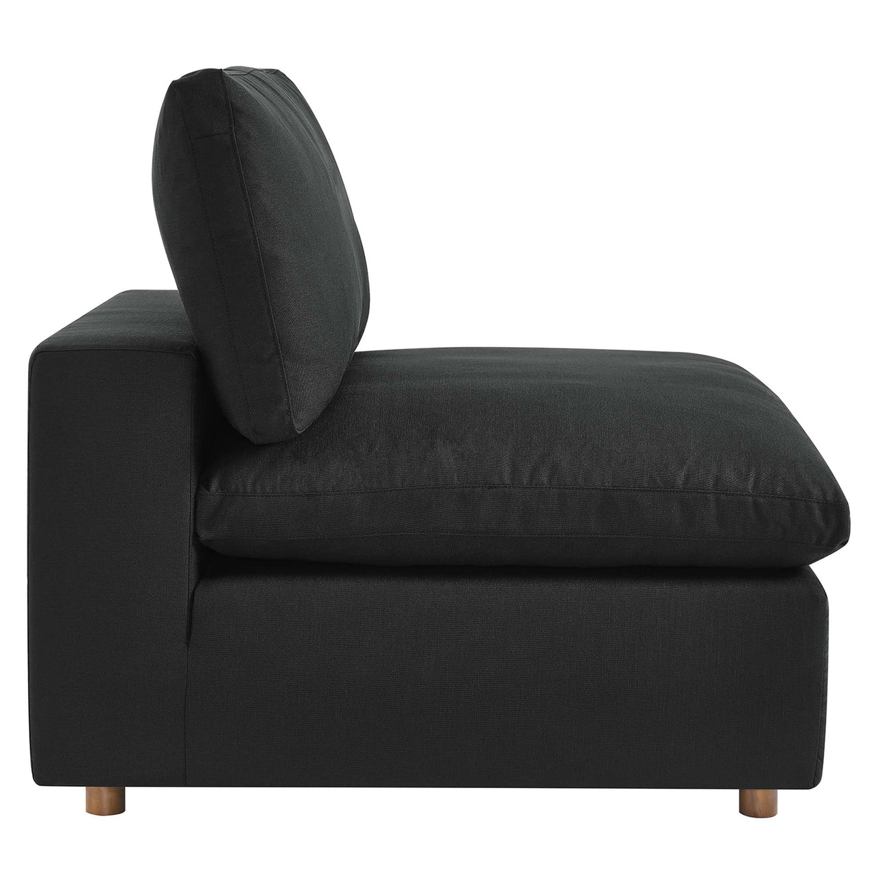 Angelic 5-Piece Cloudblend Armless L-Shaped Corner Sectional, Black