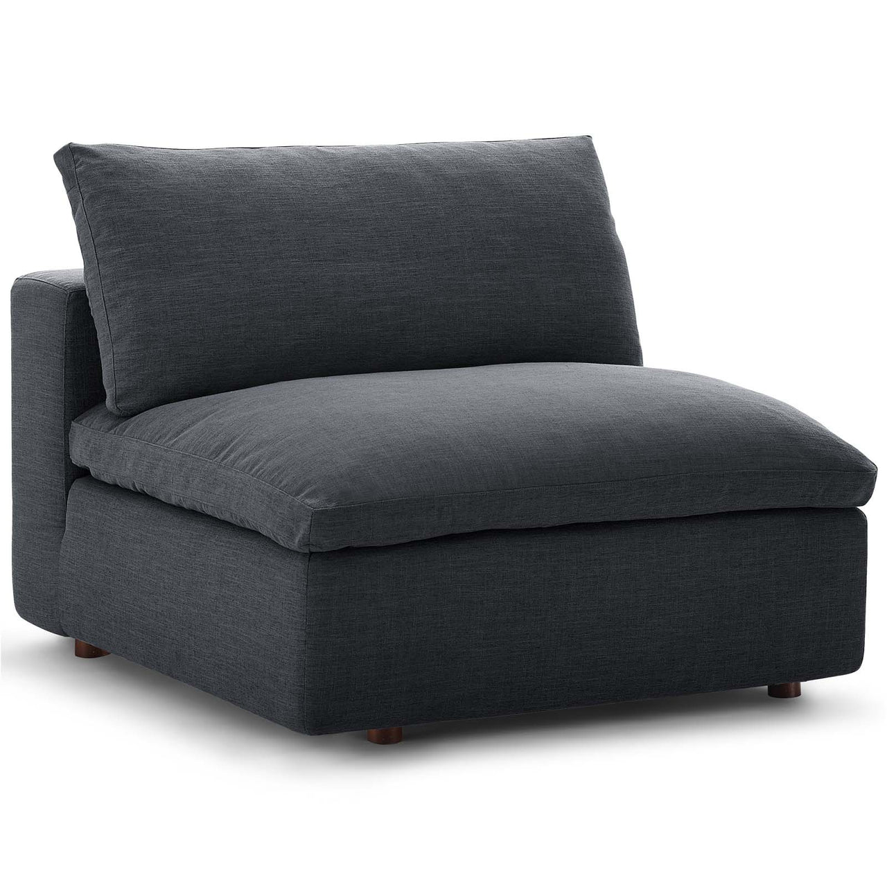 Commix 6 Piece Down Filled Overstuffed Sectional Sofa Set, Gray