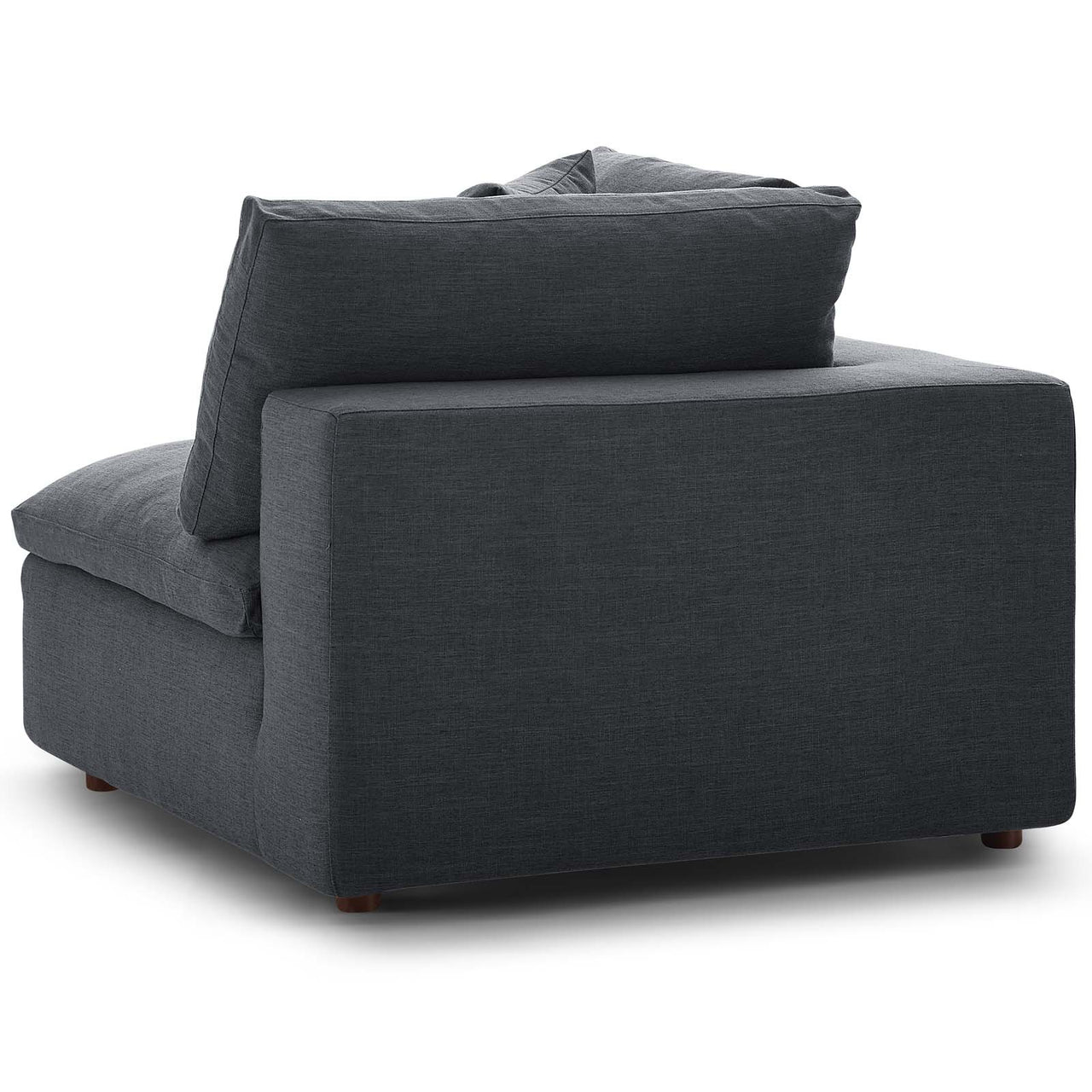 Commix 6 Piece Down Filled Overstuffed Sectional Sofa Set, Gray