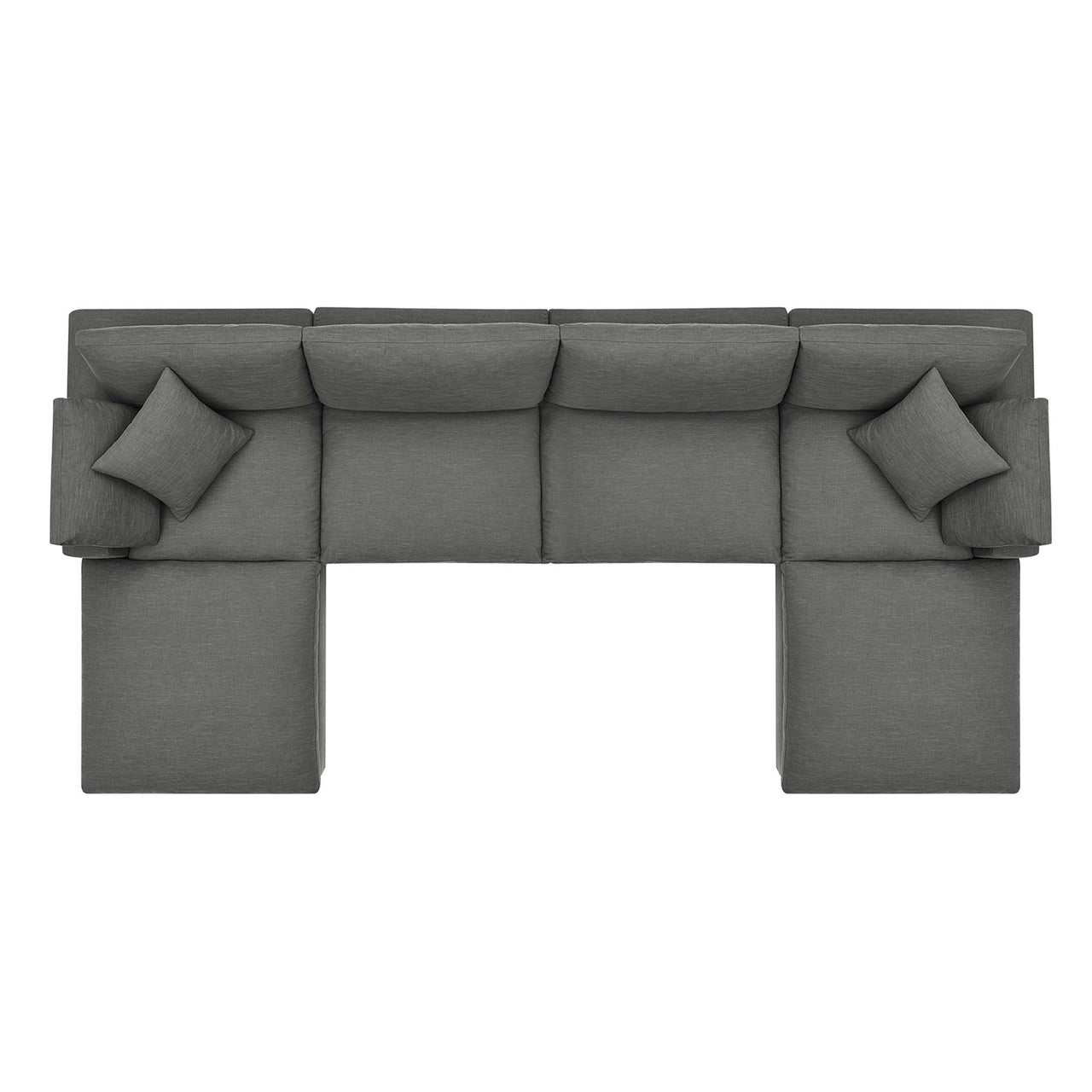 Angelic 6-Piece Cloudblend U-Shaped Sectional, Gray