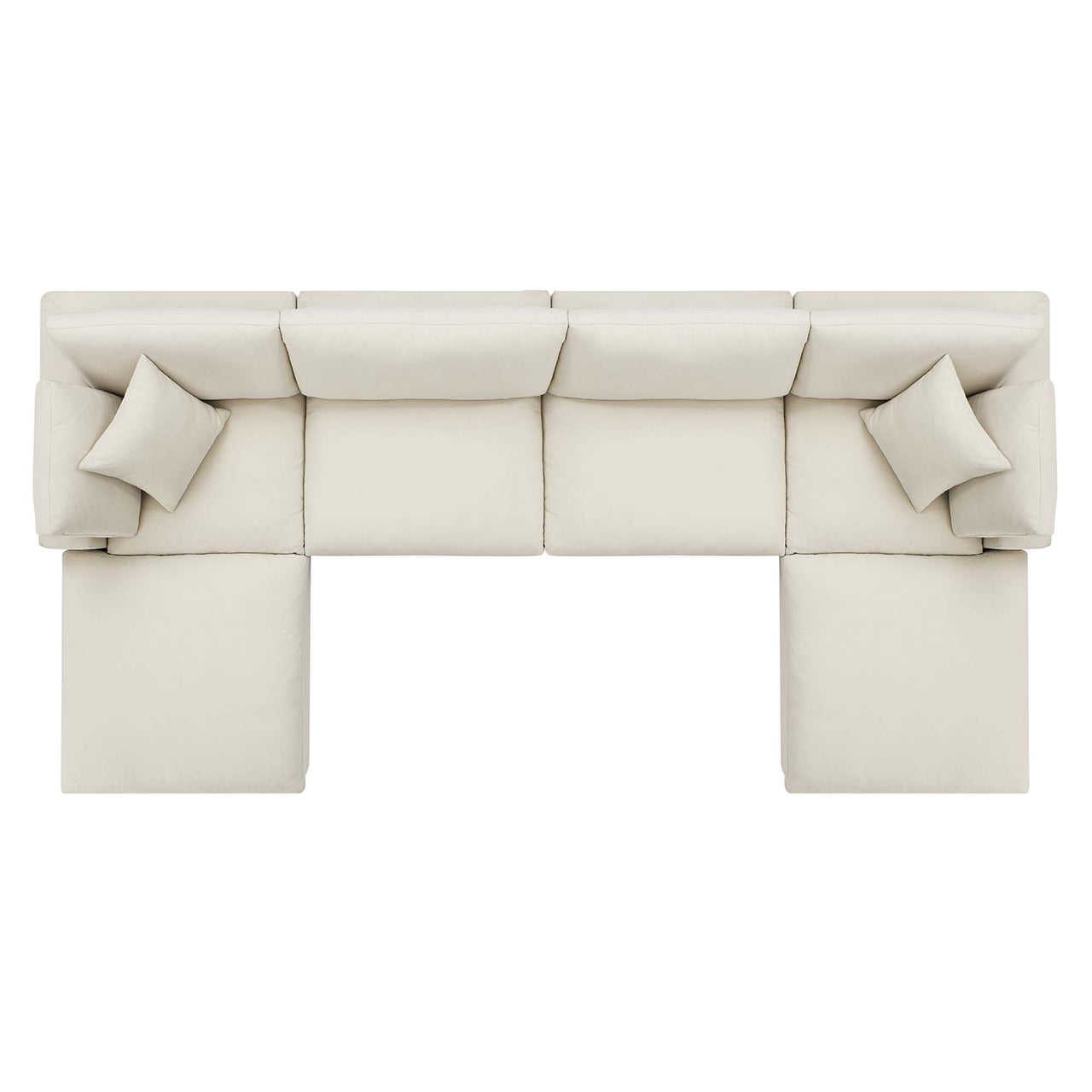 Angelic 6-Piece Cloudblend U-Shaped Sectional, Light Beige