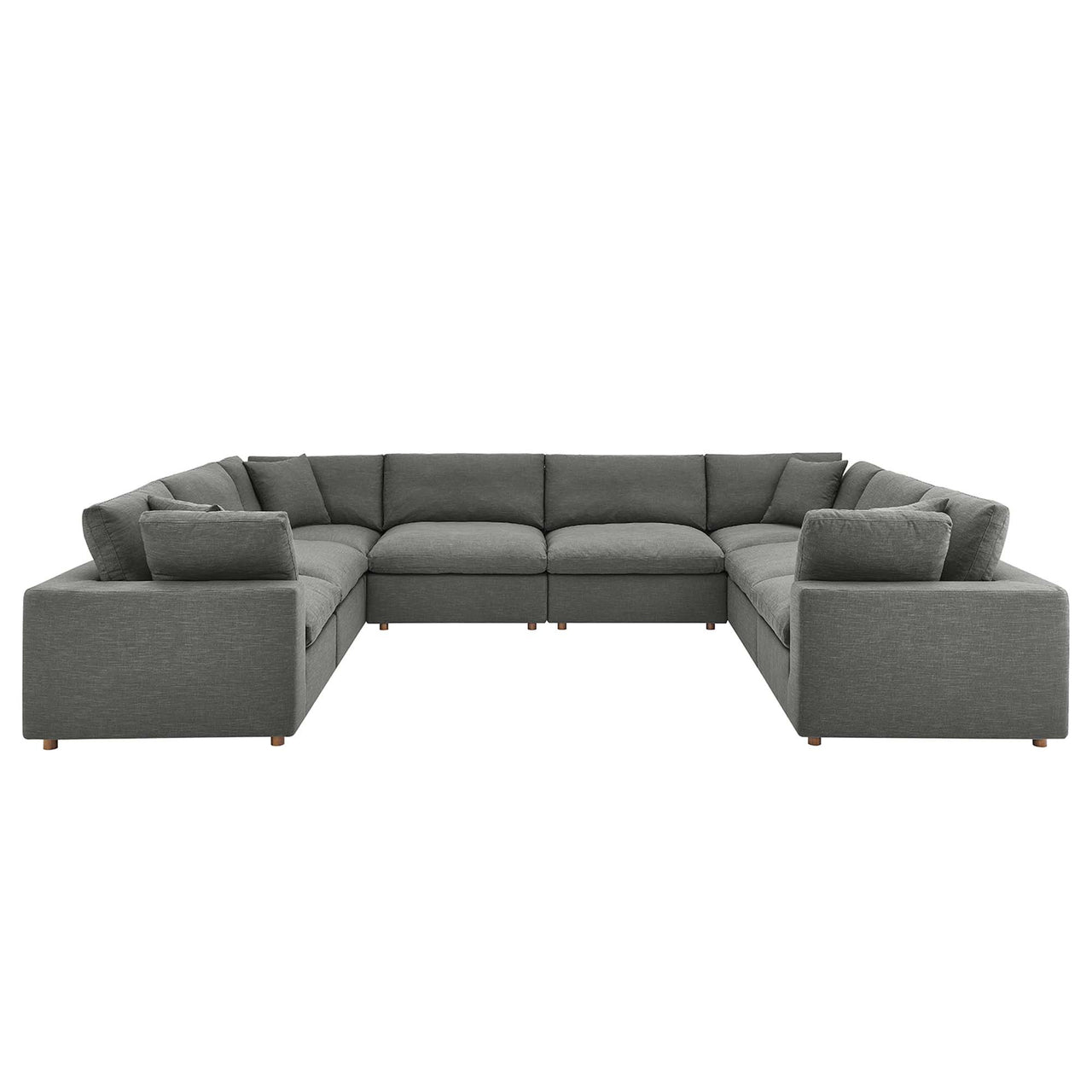 Angelic 8-Piece Cloudblend U-Shaped Sectional, Gray