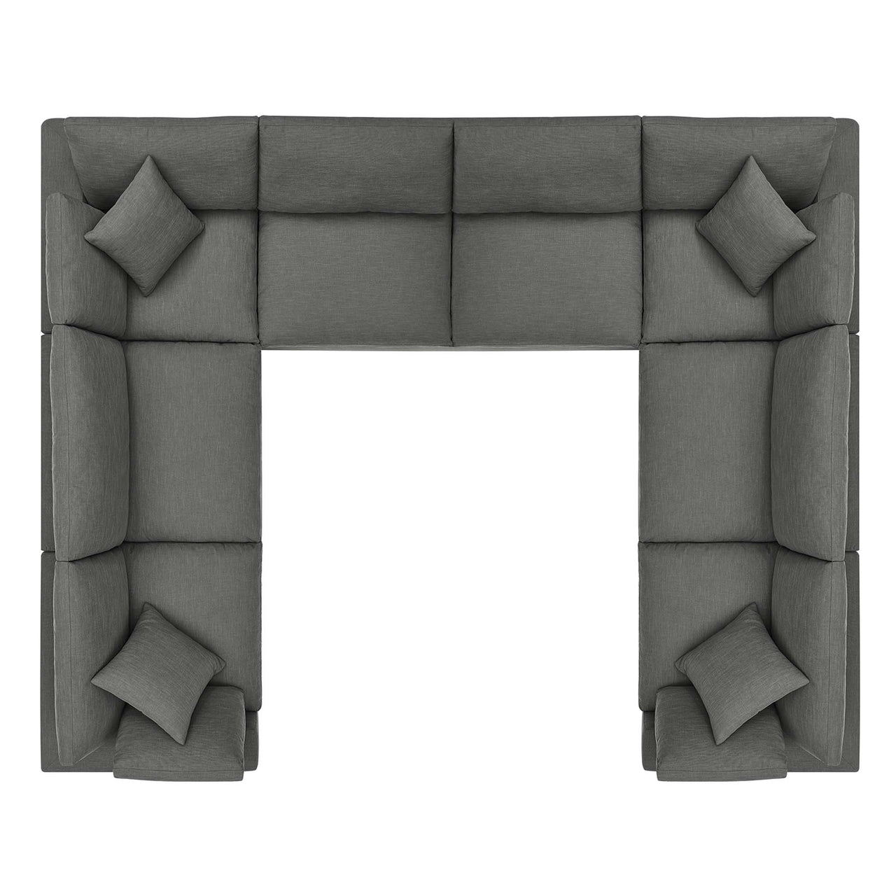 Angelic 8-Piece Cloudblend U-Shaped Sectional, Gray