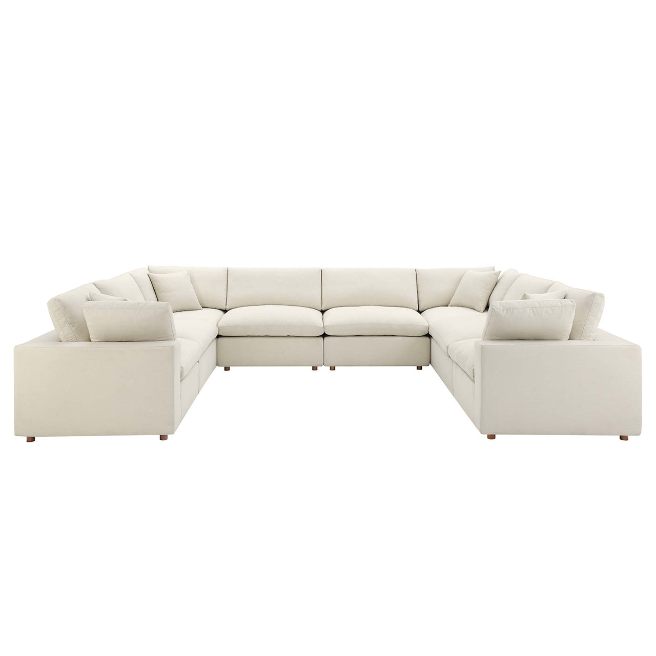 Angelic 8-Piece Cloudblend U-Shaped Sectional, Light Beige