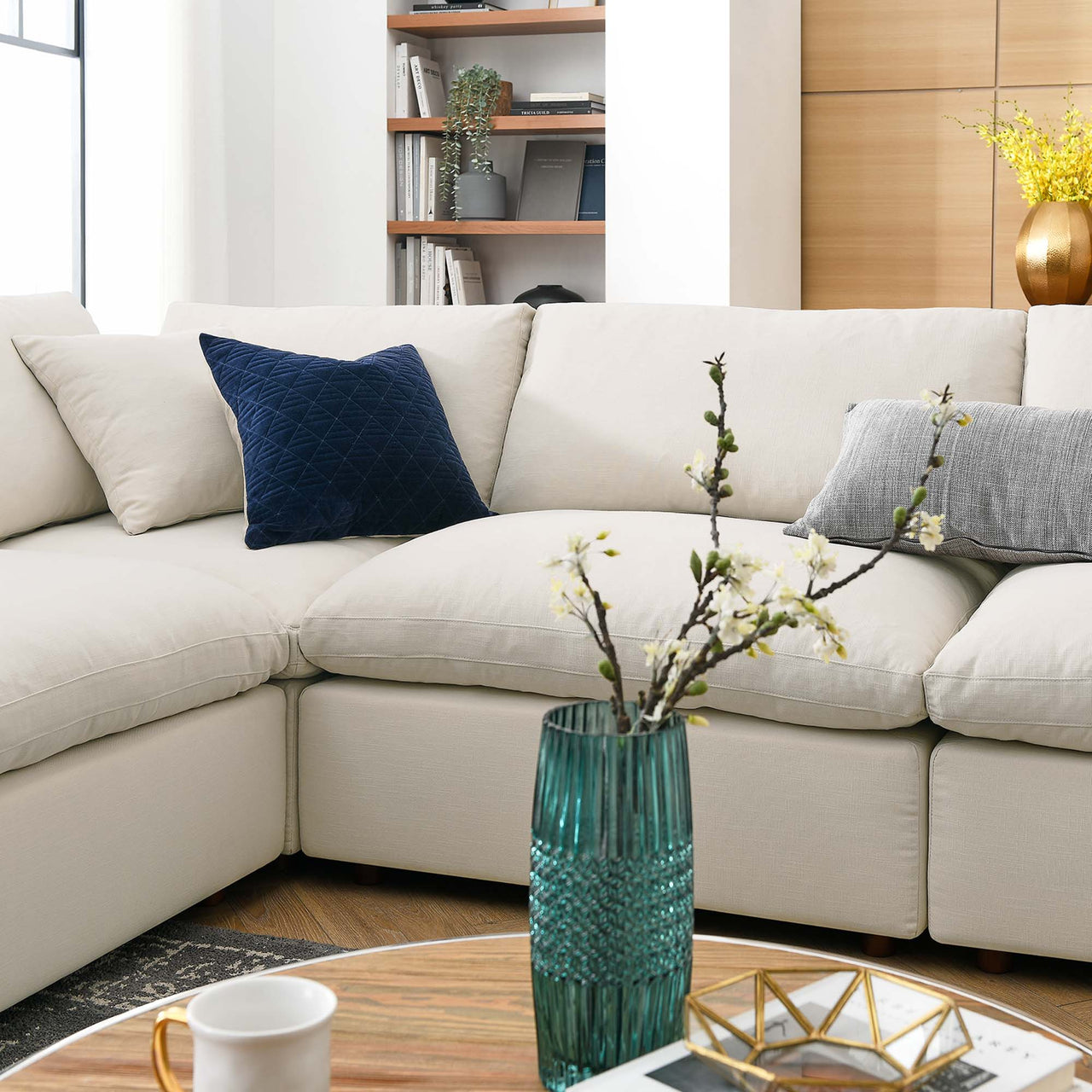 Angelic 8-Piece Cloudblend U-Shaped Sectional, Light Beige