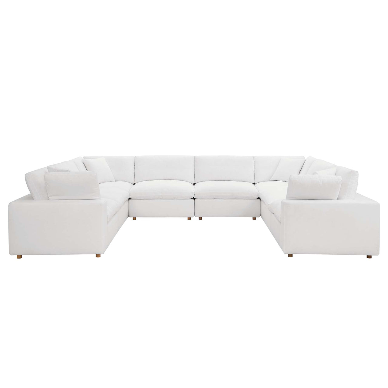 Angelic 8-Piece Cloudblend U-Shaped Sectional, Pure White
