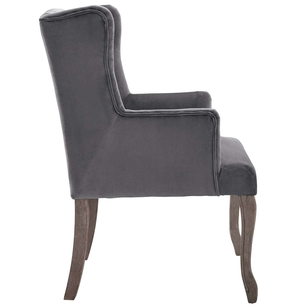 Francoise Upholstered Velvet Dining | Accent Chair, Gray