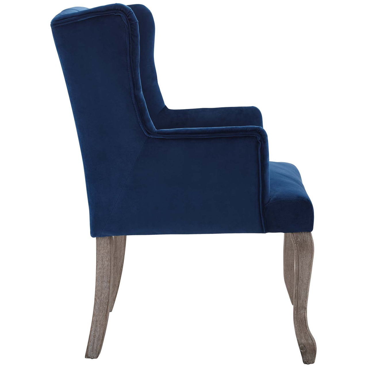 Francoise Upholstered Velvet Dining | Accent Chair, Navy