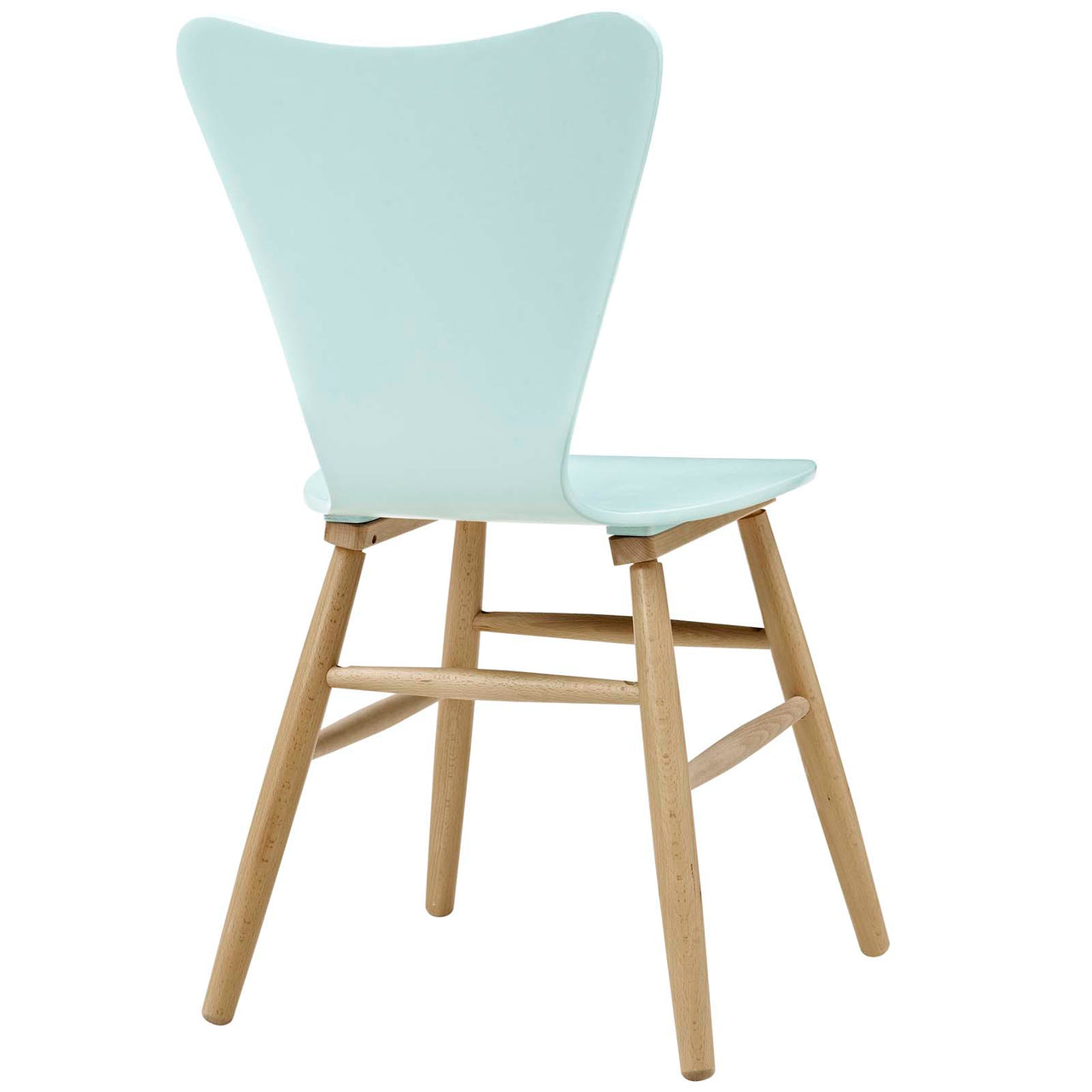 Streamline Contour Dining Chair Set of 4, Light Blue