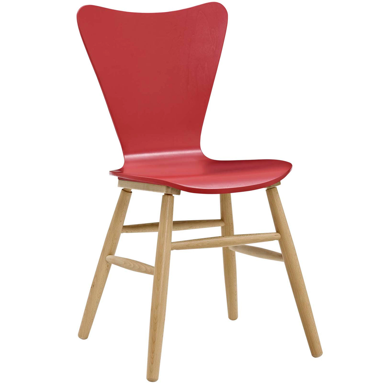 Streamline Contour Dining Chair Set of 4, Red
