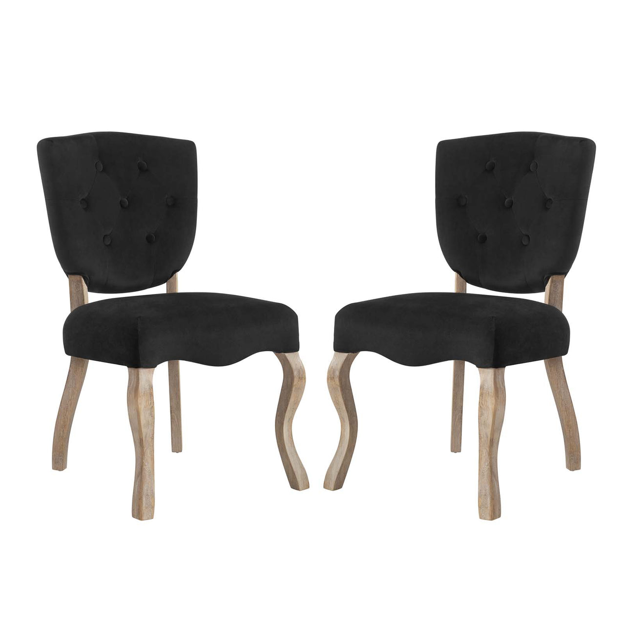 Rowena Dining Chair Set of 2, Black