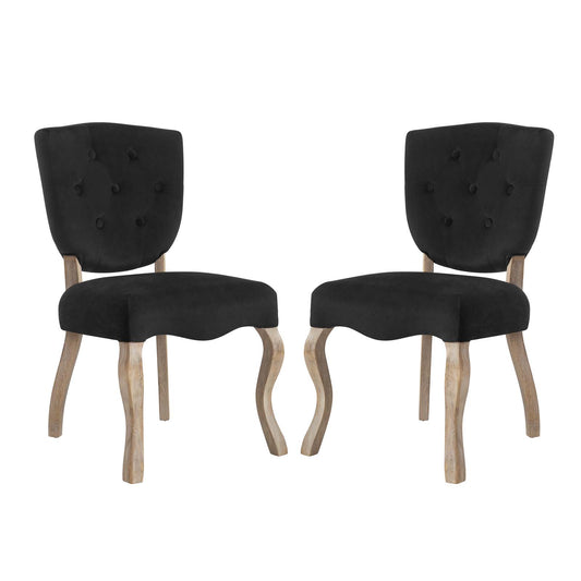 Rowena Dining Chair Set of 2, Black