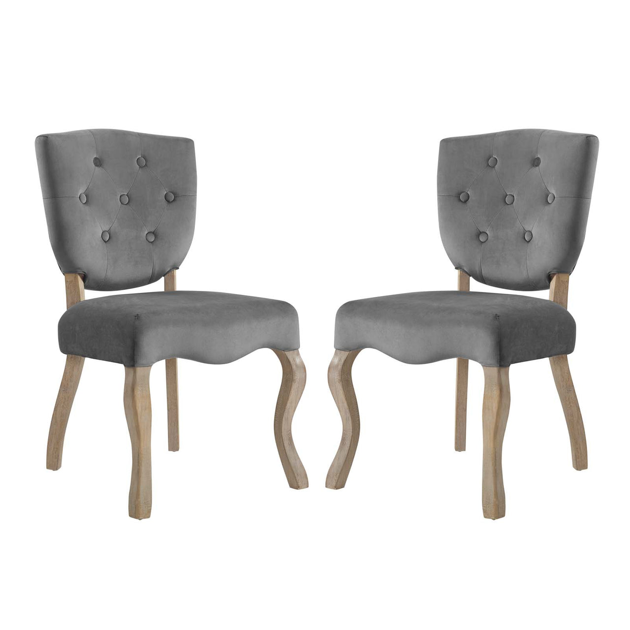 Rowena Dining Chair Set of 2, Gray