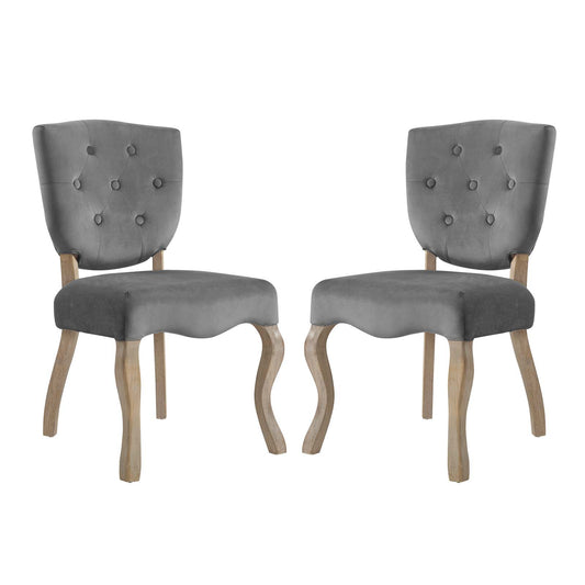 Rowena Dining Chair Set of 2, Gray