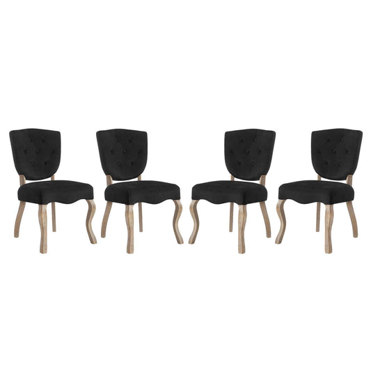 Array Dining Side Chair Set of 4, Black