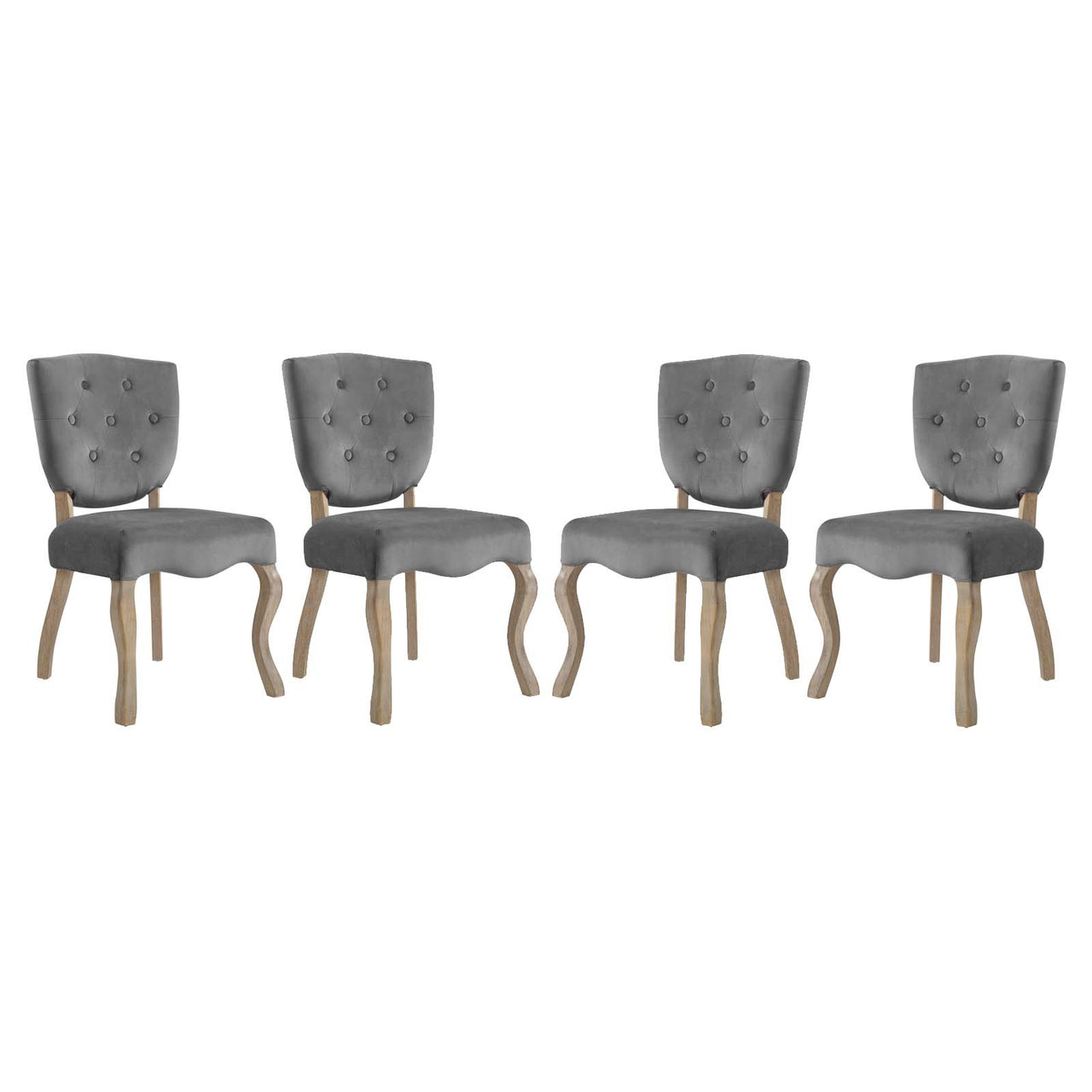 Rowena Dining Chair Set of 4, Gray