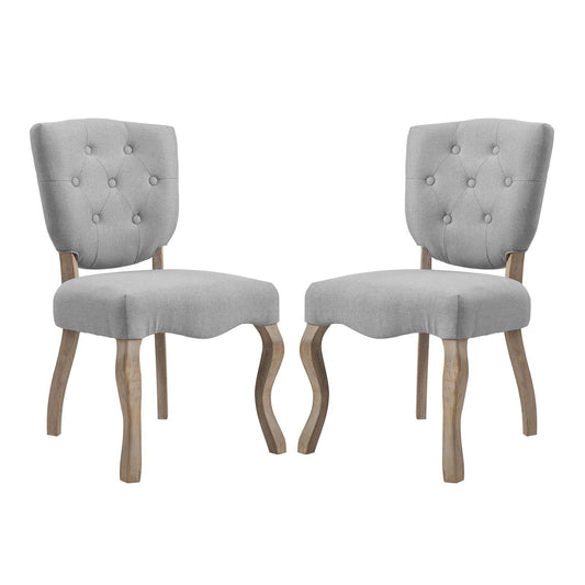 Rowena Dining Chair Set of 2, Light Gray