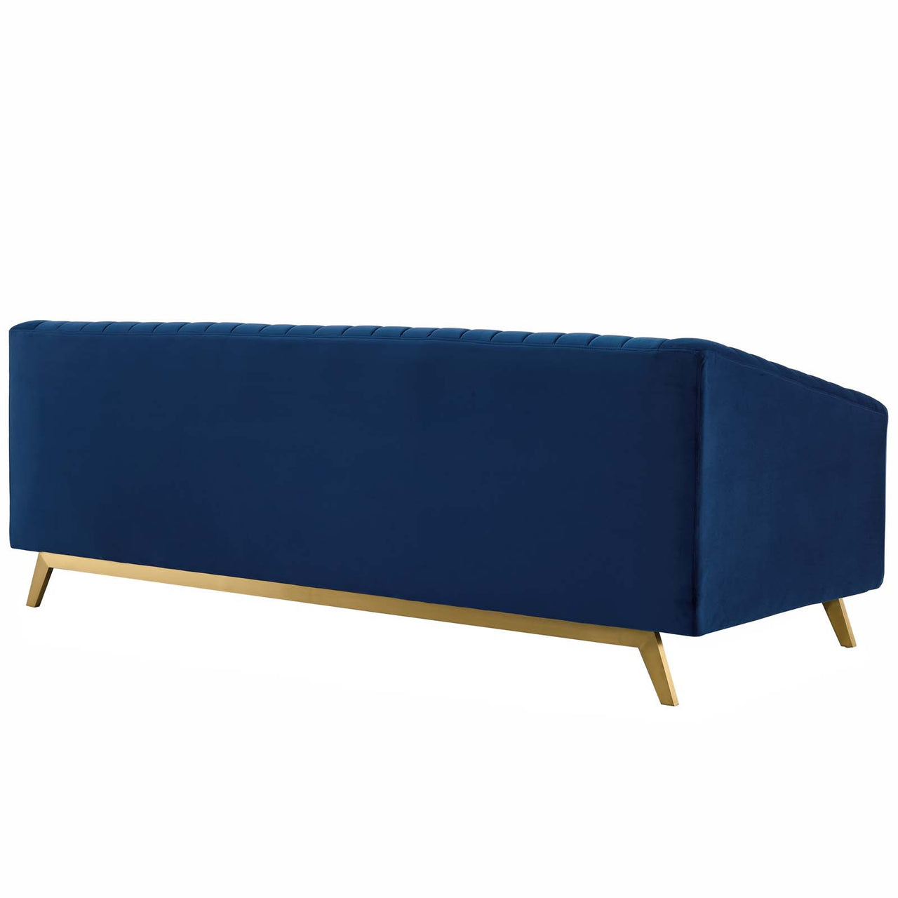 Elvarra Velvet Sofa, Navy