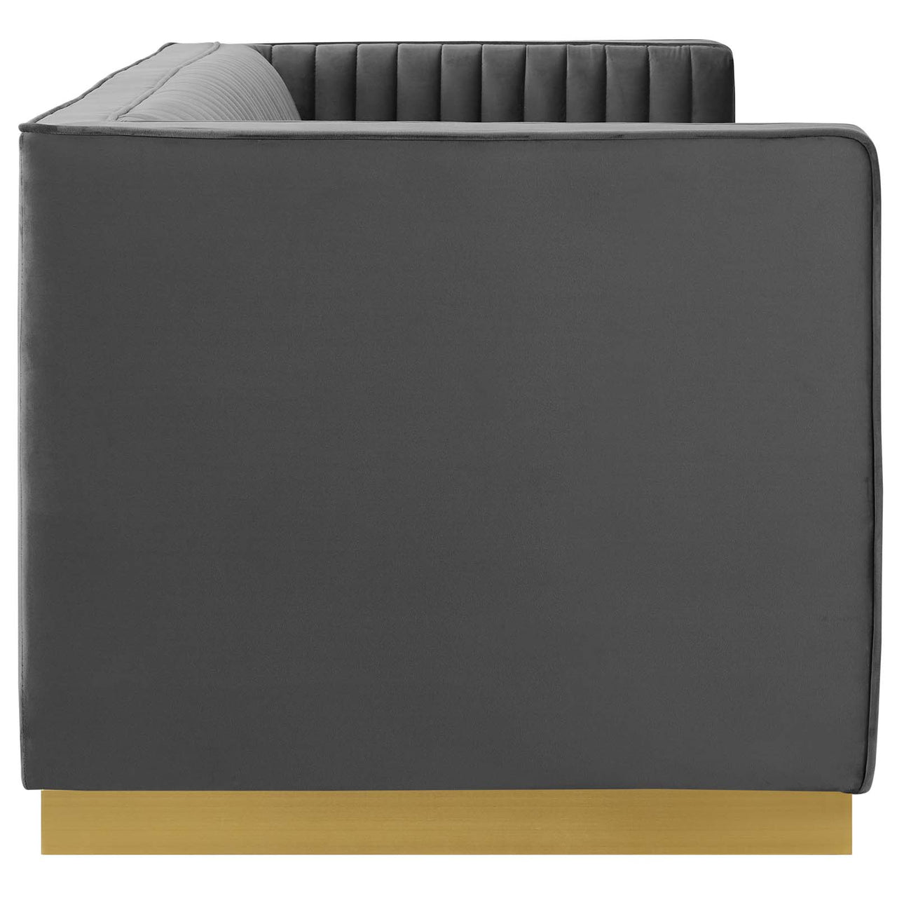 Vladimir Velvet Sofa, Gray