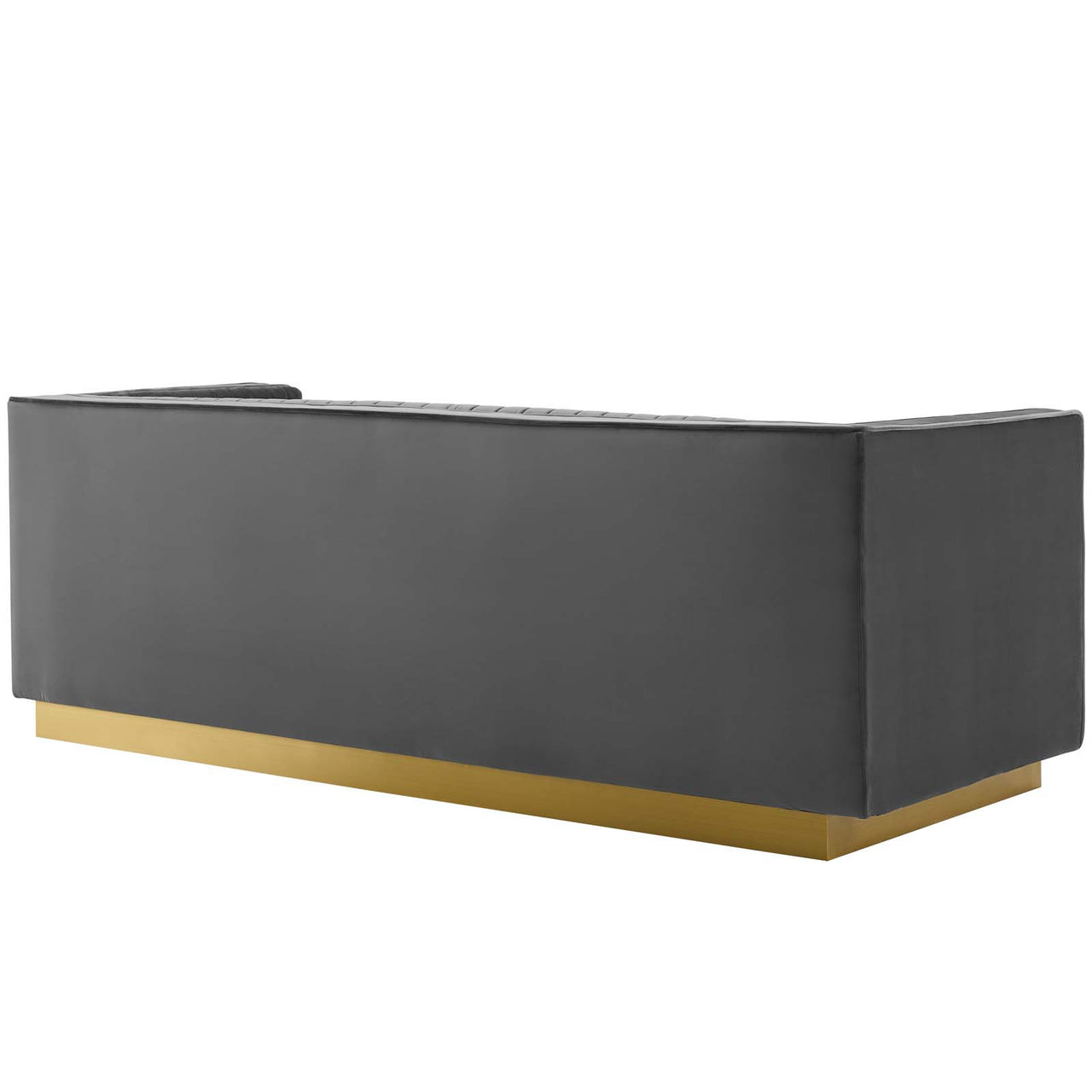 Vladimir Velvet Sofa, Gray