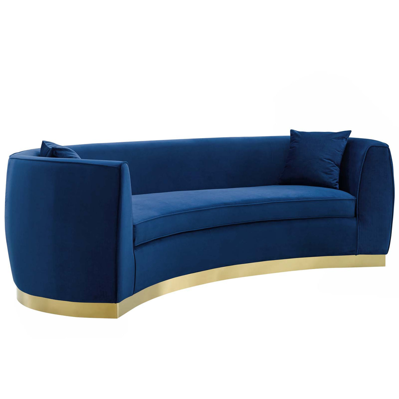 Sylvaraith Velvet Sofa, Navy