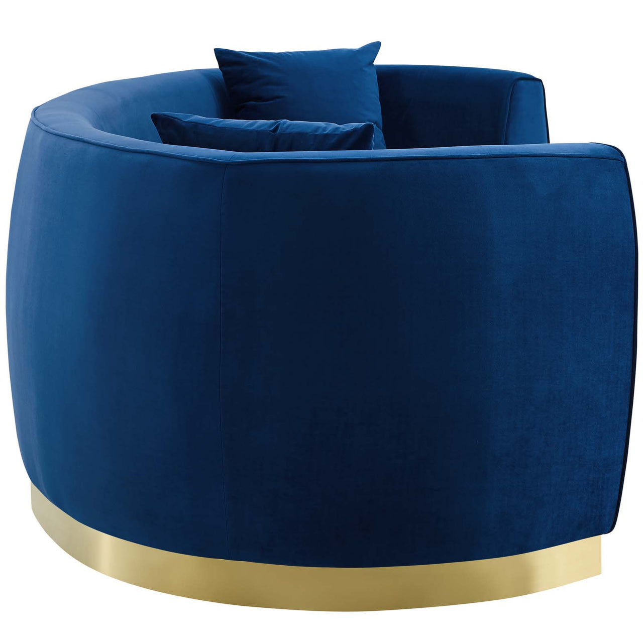 Sylvaraith Velvet Sofa, Navy
