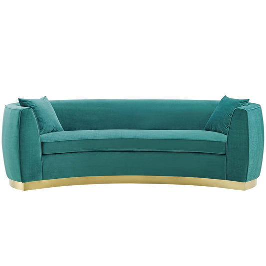 Sylvaraith Velvet Sofa, Teal