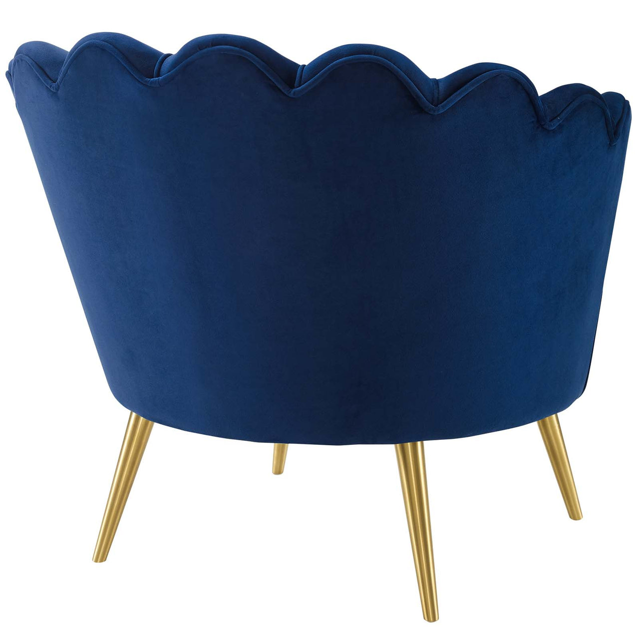 Lurell Upholstered Velvet Accent Chair, Navy