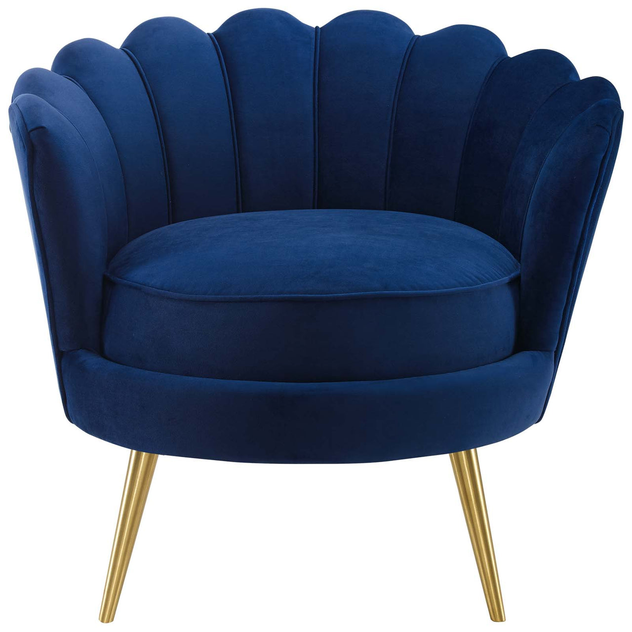 Lurell Upholstered Velvet Accent Chair, Navy