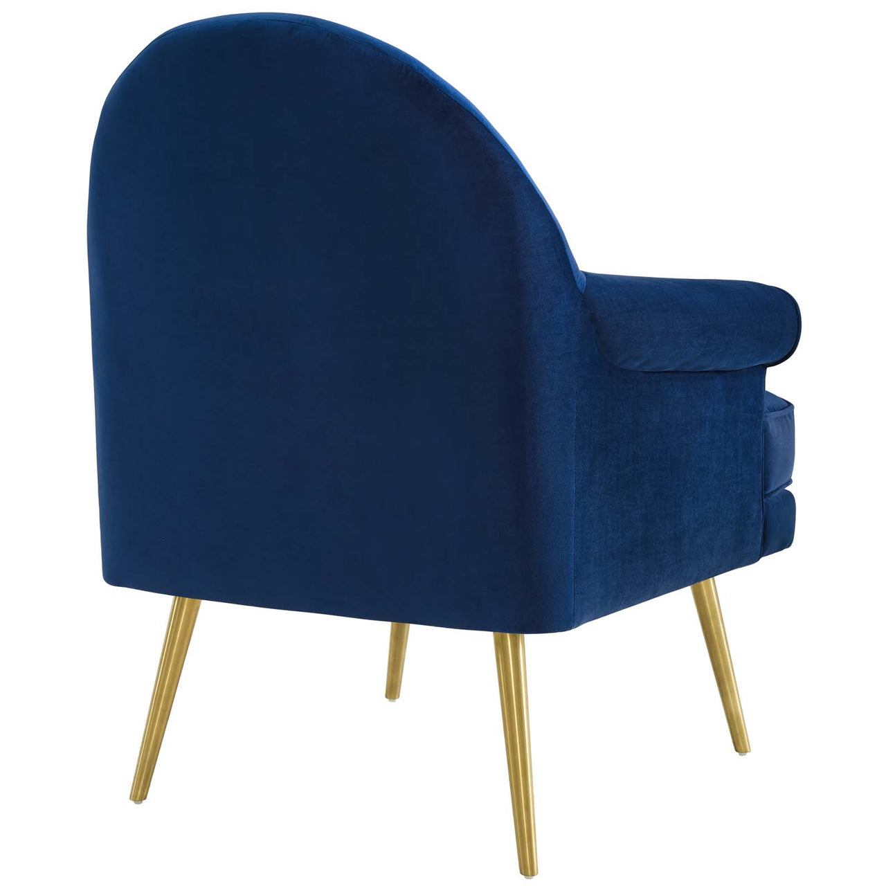 Marindi Plush Velvet Armchair, Navy