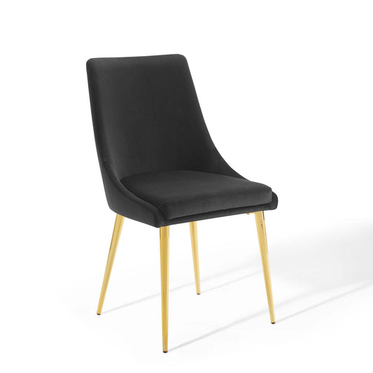 Viremont Velvet Dining Chair, Black