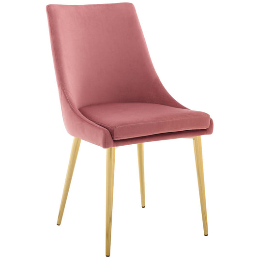 Viremont Velvet Dining Chair, Dusty Rose
