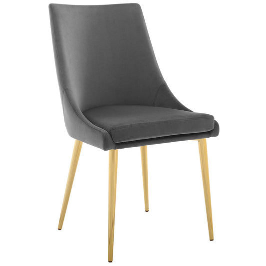 Viremont Velvet Dining Chair, Gray