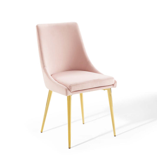 Viremont Velvet Dining Chair, Pink