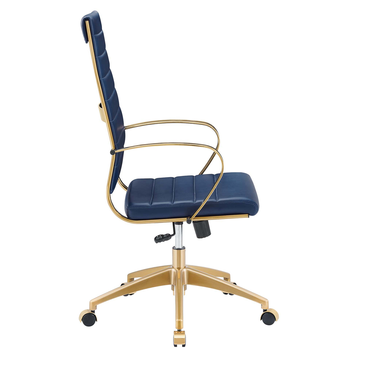 Office Flex Gold Stainless Steel Highback Office Chair, Gold & Navy