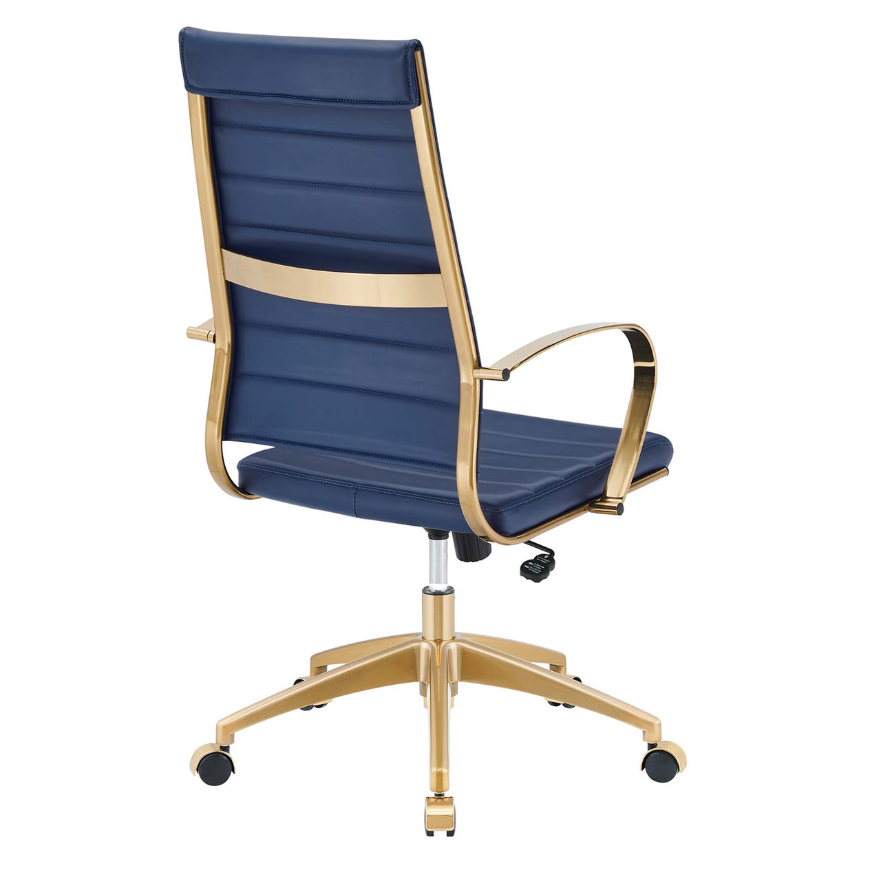 Office Flex Gold Stainless Steel Highback Office Chair, Gold & Navy