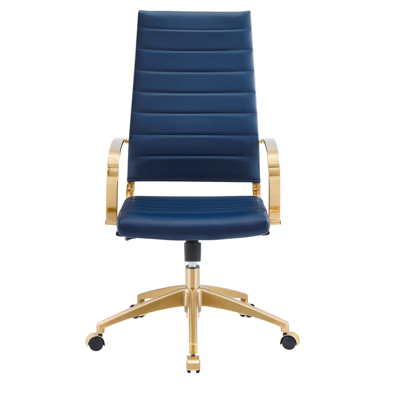 Office Flex Gold Stainless Steel Highback Office Chair, Gold & Navy